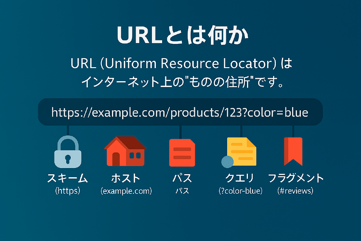 URLの構造（スキーム・ホスト・パス・クエリ・フラグメント）